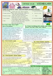 English Worksheet:  VOCABULARY building