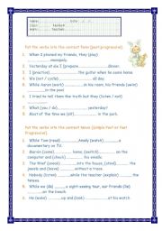 English Worksheet: when and while