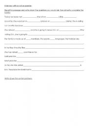 English worksheet: NATIVE SPEAKER AT SCHOOL