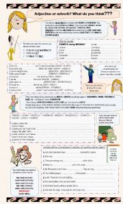 English Worksheet: Adjective or Adverb?