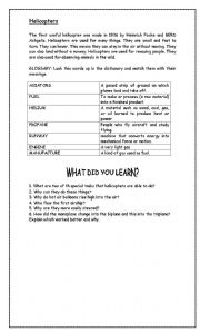 English worksheet: Flying machines page 3