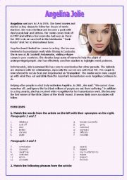 English Worksheet: Angelina Jolie