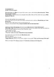 English worksheet: Story telling script