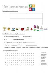 English Worksheet: the four seasons