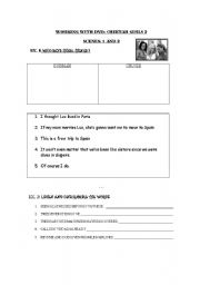 English worksheet: scenes 1 and 2 cheetah girls