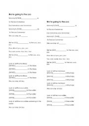 English Worksheet: Song with the Present Continuous