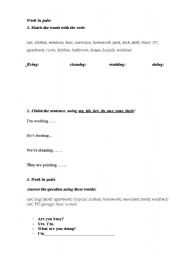 English worksheet: Present Continuous