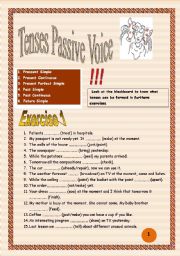 5 pages Tenses Present, Past and Future Passive Voice