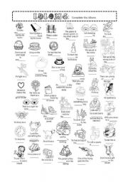 English Worksheet: Idioms