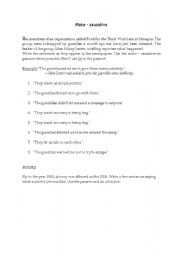 English worksheet: causative