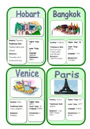 English Worksheet: Cities and countries_GAME SET 5/8