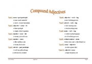 English Worksheet: Major types of Compound Adjectives