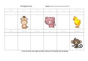 English worksheet: Animal Names for Young Students