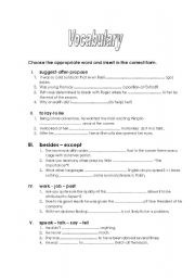 English Worksheet: Confusable words