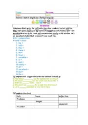 English worksheet: TOEFL