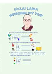 English worksheet: Personality Test