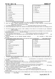 English worksheet: vocab