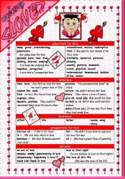 English Worksheet: WORDS TOGETHER---LOVE