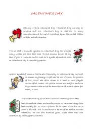 English worksheet: VALENTINES DAY WITH EXERCISES