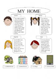 English Worksheet: my home