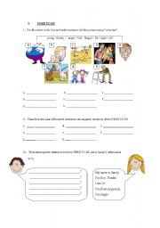 English Worksheet: VERB TO BE