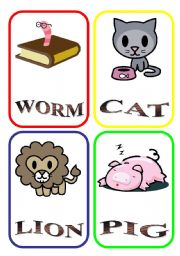 English Worksheet: ANIMAL FLASH-CARDS - PART 1