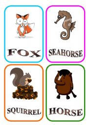 English Worksheet: ANIMAL FLASH-CARDS - PART 2