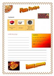 English Worksheet: Pizza recipe