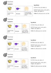 English Worksheet: pizza recipe