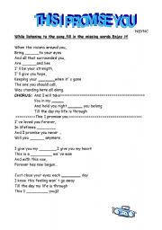 English Worksheet: This I promise you