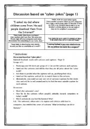 English Worksheet: Discussion based on cyber jokes - Part 2