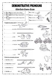 Demonstrative pronouns (this, that, these, those)