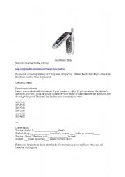 English Worksheet: Cell Phone Game