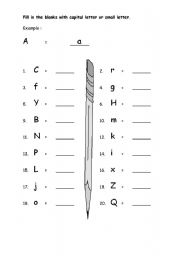 English Worksheet: Alphabets