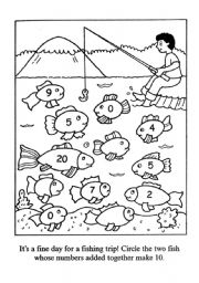 English Worksheet: Fishing Day