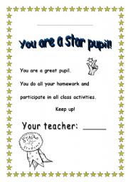 English Worksheet: Award