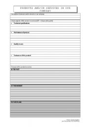 English worksheet: Product description