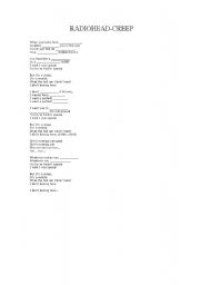 English worksheet: radiohead-Creep