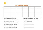 English worksheet: Months of the year calendar