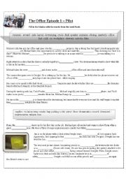 English Worksheet: the office season 1 episode 1- fill in the blanks summary