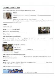 English Worksheet: the office season 1 episode 1 listening comprehension 