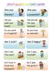 short questions using be, can and do