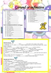 English Worksheet: Gerund and Infinitive