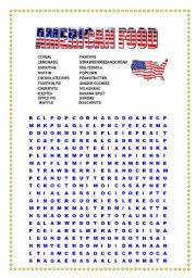 American Food Wordsearch  