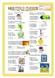 English Worksheet: Multiple Choice - Part 7 - Past Continuous