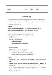 English Worksheet: Question tags