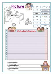 English Worksheet: Picture- Description