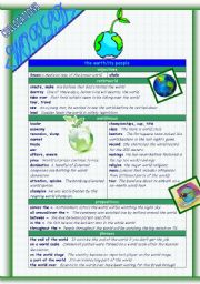 English Worksheet: WORDS TOGETHER---world