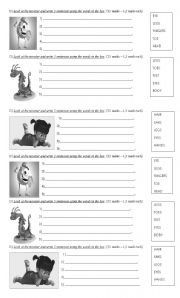 English Worksheet: Describing Monster Inc Characters