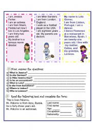 English Worksheet: Personal information